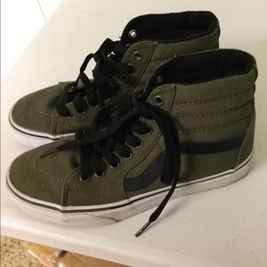 VANS Sk8-Hi ARMY GREEN & BLACK 6.5